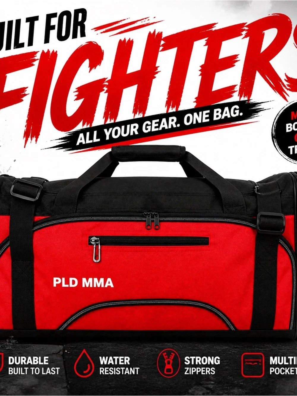 Red and Black Men’s Duffle Bag